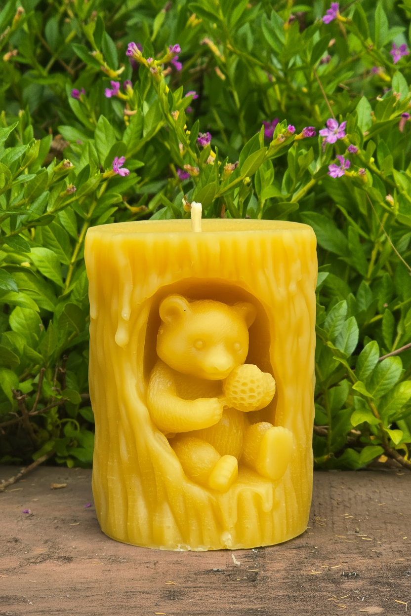 Forest Honey Bear - New Zealand Beeswax Candle