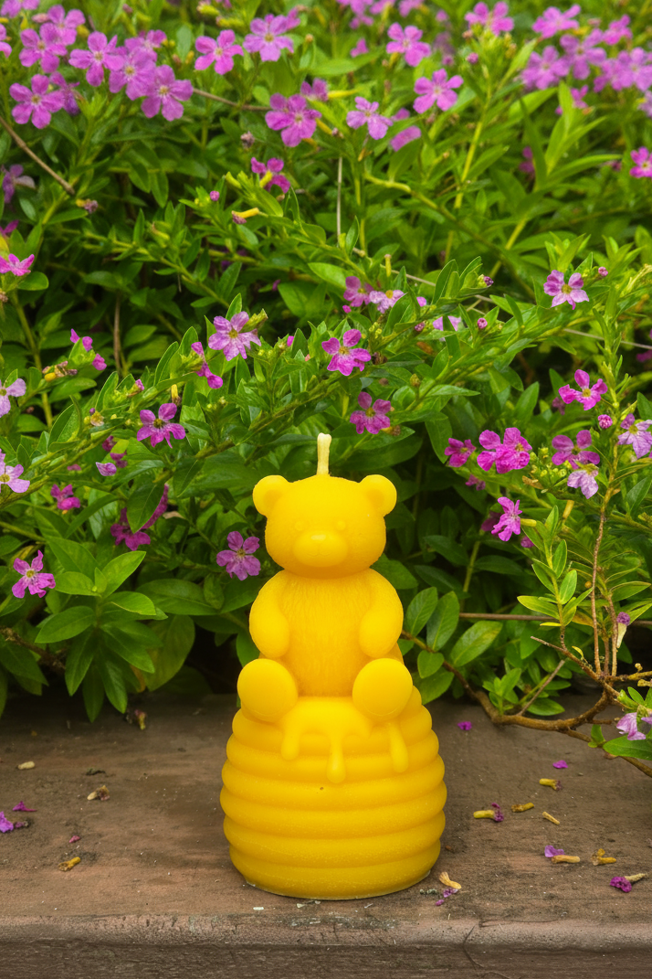 Beehive Bear - New Zealand Beeswax Candle