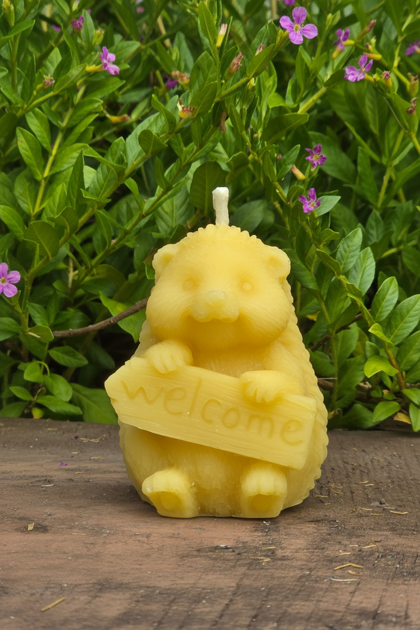 Welcome Hedgehog - New Zealand Beeswax Candle